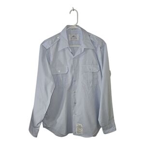 Vintage DSCP Wing Collection Men’s Long Sleeve Dress Shirt – Baby Blue